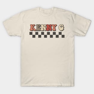 Kenny G Checkered Retro Groovy Style T-Shirt